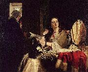 John callcott horsley,R.A. St. Valentine's Day oil painting artist